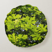 森素晴らしの中で日葉に覆われた ラウンドクッション (裏面)