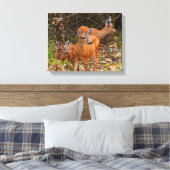 森素晴らしの鹿の三尾 キャンバスプリント (インサイチュ (寝室))