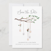 森素朴とライト水の色の保存日付 招待状 (正面)