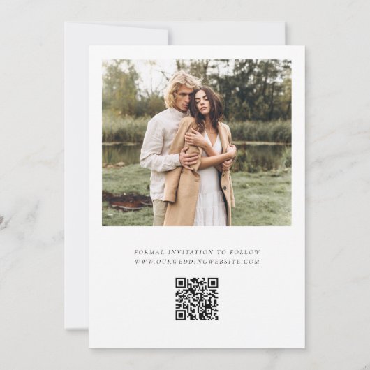 森素朴とライト水の色の保存日付 招待状 (裏面)