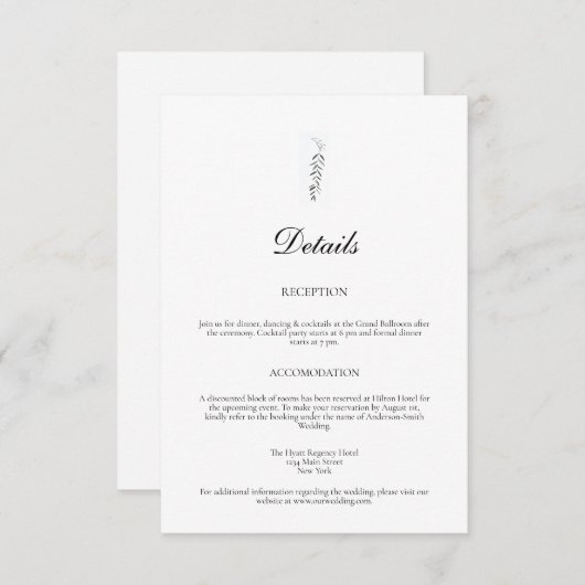 森素朴と山の結婚詳細 エンクロージャーカード (正面/裏面)