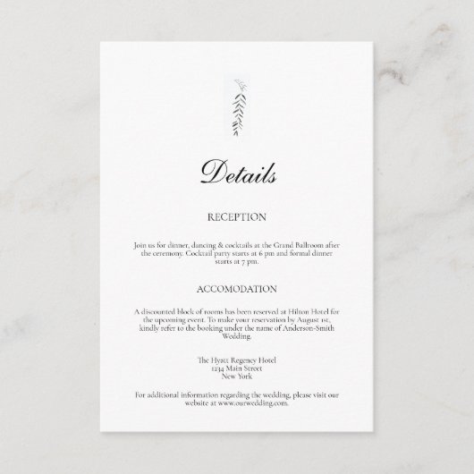 森素朴と山の結婚詳細 エンクロージャーカード (正面)