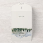 森素朴と山結婚の オールインワン招待状 (外側)