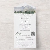 森素朴と山結婚の オールインワン招待状 (内側)