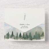 森素朴と山結婚の オールインワン招待状 (裏面)