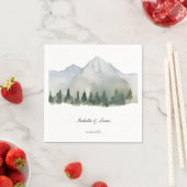 森素朴と山結婚の スタンダードカクテルナプキン (インサイチュ)