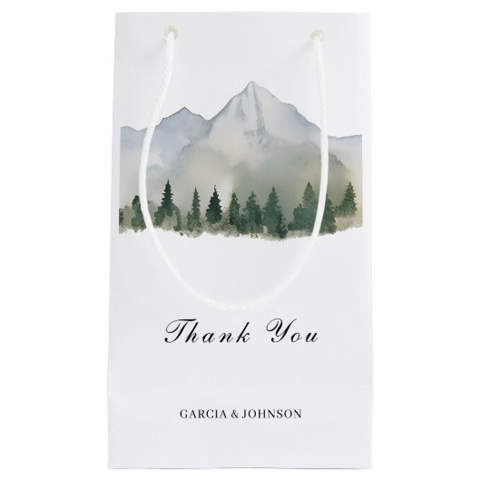 森素朴と山結婚の スモールペーパーバッグ (正面)