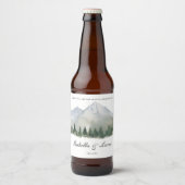 森素朴と山結婚の ビールラベル (正面)