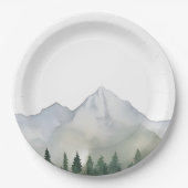 森素朴と山結婚の ペーパープレート (正面)