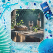 森素朴のワイン入りテーブル ペーパープレート (パーティー)