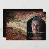 森素朴の写真お祝い 招待状 (正面/裏面)