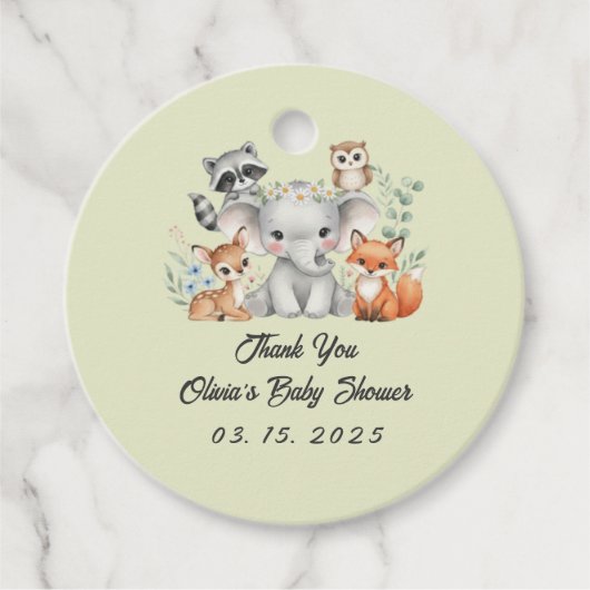 森素朴の動物の緑ありがとう フェイバータグ (正面)