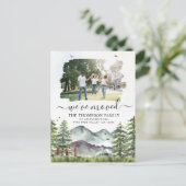 森素朴の山の引っ越しました写真の移動 案内ポストカード (スタンド正面)