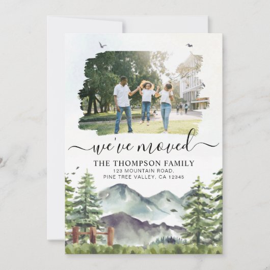 森素朴の山の引っ越しました写真の移動 案内状 (正面)