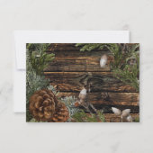 森素朴の暗い木結婚の常緑枝 (裏面)