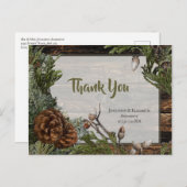 森素朴の暗い木結婚の常緑枝 ポストカード (正面/裏面)