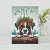 森素朴の松のぞきボクサーめでたいクリスマス シーズンカード (スタンド正面)