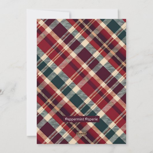 森素朴の松のぞきボクサーめでたいクリスマス シーズンカード (裏面)