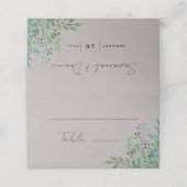 森素朴の緑結婚草 プレイスカード (外部開封)