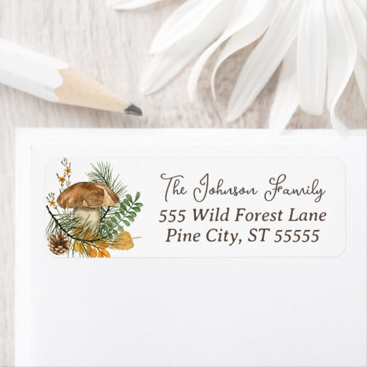 森素朴キノコのピネコ葉ンの花 ラベル (インサイチュ)