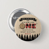 森素朴バッファロープレイドワイルドワンベイビーシャワー 缶バッジ (正面&裏面)