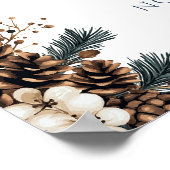 森素朴冬の赤ちゃんシャワー歓迎サイン ポスター (角)