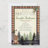 森素朴国プレイドベビーシャワーベア 招待状 (正面)