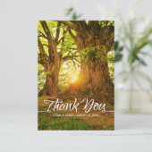 森素朴夏の木の緑の国の結婚式 サンキューカード (スタンド正面)