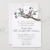 森素朴愛の鳥結婚の 招待状 (正面)