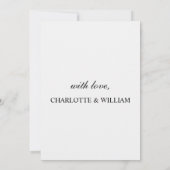 森素朴松の木ウッドランドリハーサルディナー 招待状 (裏面)