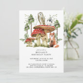 森素朴林の動物ボーイ誕生日 招待状 (スタンド正面)