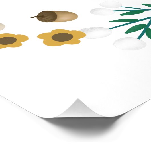 森素朴林の赤ちゃんシャワー歓迎サイン ポスター (コーナー)