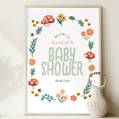 森素朴林の赤ちゃんシャワー歓迎サイン ポスター