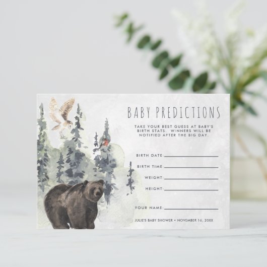 森素朴林 |赤ちゃんシャワー推理ゲーム 招待状 (スタンド正面)