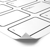 森素朴林 |赤ちゃんシャワー誕生日推測ゲーム ポスター (角)