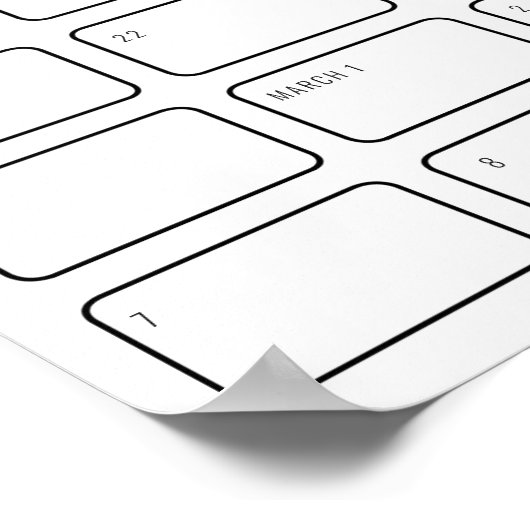 森素朴林 |赤ちゃんシャワー誕生日推測ゲーム ポスター (角)