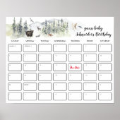 森素朴林 |赤ちゃんシャワー誕生日推測ゲーム ポスター (正面)