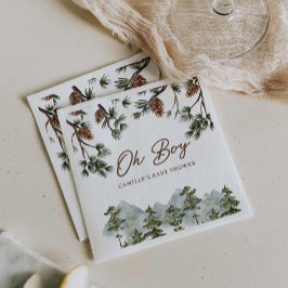 森素朴男の子の赤ちゃん スタンダードカクテルナプキン