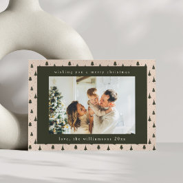 森素朴緑のクリスマスツリー2枚の写真 シーズンカード