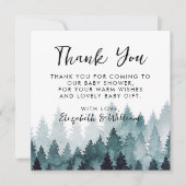 森素朴赤ちゃんシャワーありがとう サンキューカード (正面)