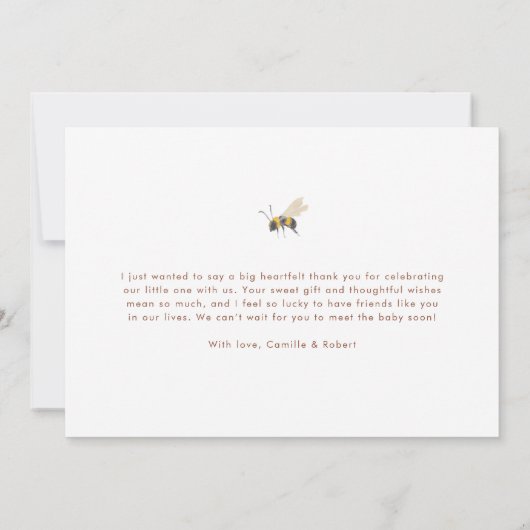 森素朴赤ちゃんシャワーサンキューカード サンキューカード (裏面)