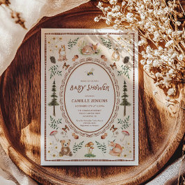 森素朴赤ちゃんシャワー招待状 招待状