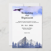 森素朴野外招待状カード 招待状 (正面)