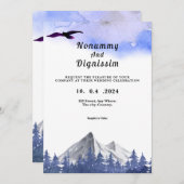 森素朴野外招待状カード 招待状 (正面/裏面)