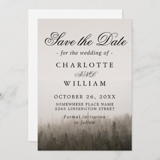 森素朴霧の風景結婚ズ セーブザデート (正面/裏面)
