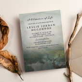 森素朴鹿お祝いオブ・ライフ 招待状