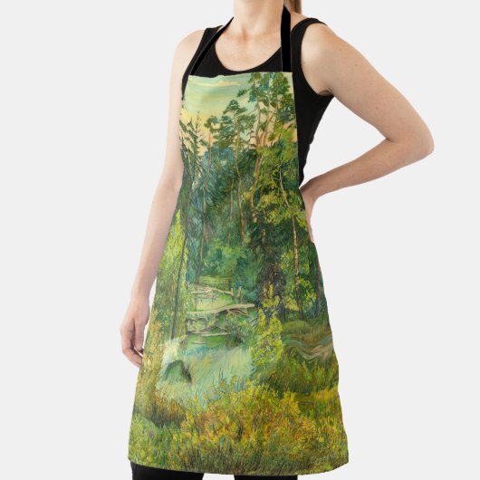 森絵画の水色 エプロン (インサイチュ)