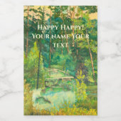 森絵画の水色 ワインラベル (シングルラベル)