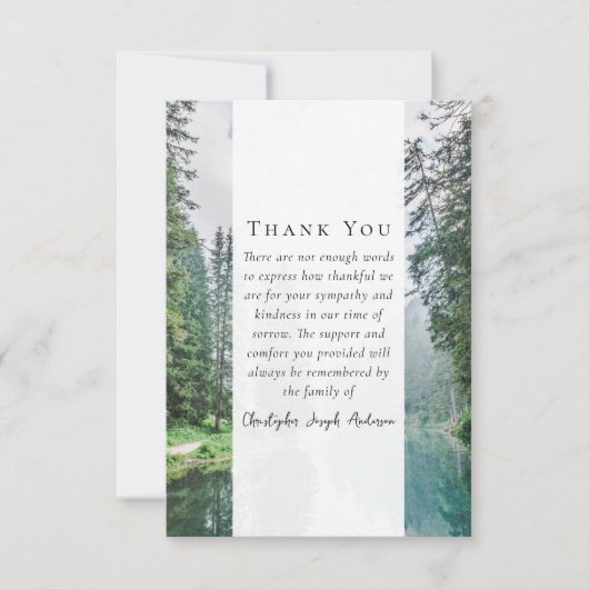 森自然写真悔やみや弔慰葬儀記念館 サンキューカード (正面)