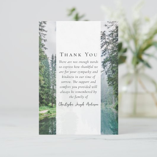 森自然写真悔やみや弔慰葬儀記念館 サンキューカード (スタンド正面)